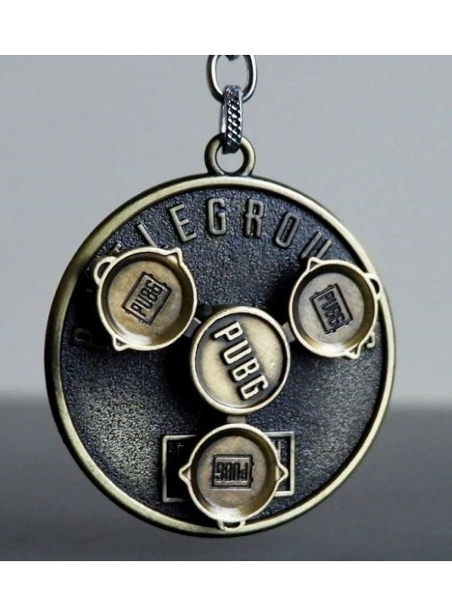 ميدالية مفاتيح ببجي "القدر" دوارة - تصميم معدني فريد لتخفيف التوتر